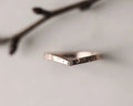 star set diamond wishbone ring 18ct rose gold 2mm champagne diamond