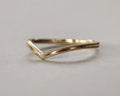 milled edge wishbone wedding ring 18ct yellow gold 1.5mm handmade London