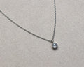 platinum diamond pendant necklace rose cut 3mm minimalist jewellery