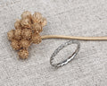 Laurel leaf carved wedding ring platinum 2mm handmade London