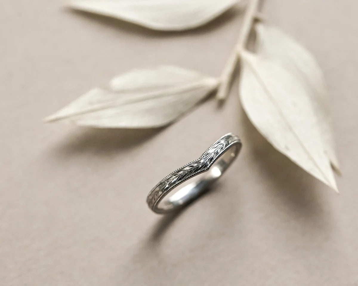 Olive tree inspiration image for olive leaf engraved wedding ring