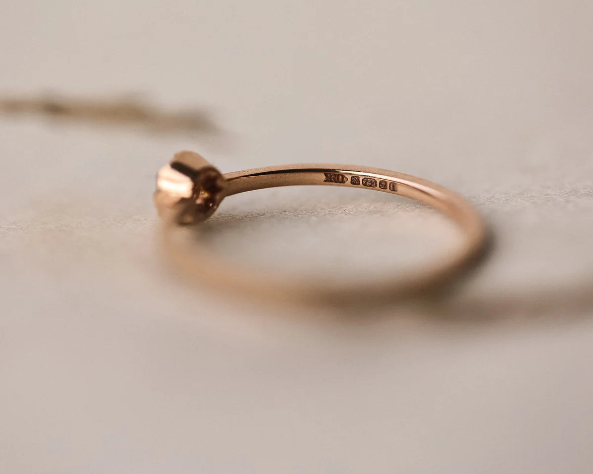 One-of-a-Kind Rose-Cut Champagne Diamond Ring in 18ct Rose Gold