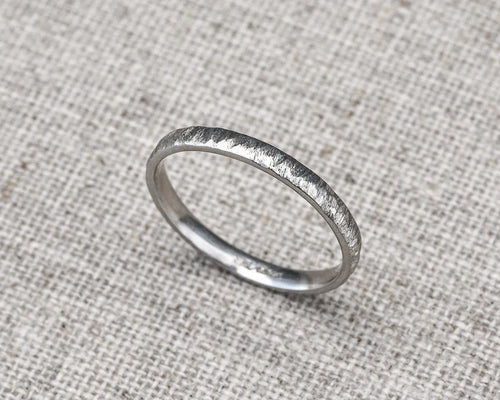 fine platinum ring horn texture natural design