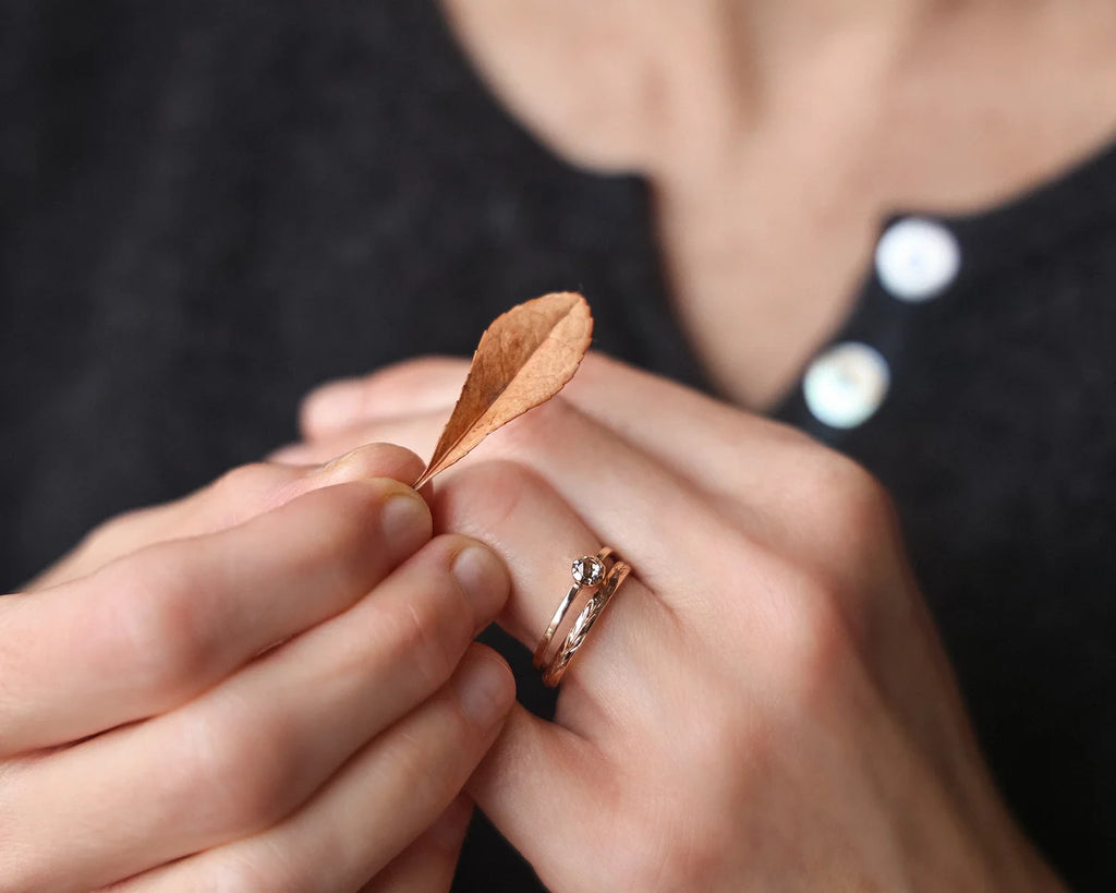 One-of-a-Kind Rose-Cut Champagne Diamond Ring in 18ct Rose Gold