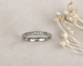 2mm platinum wedding ring grey diamonds salt and pepper flat court band
