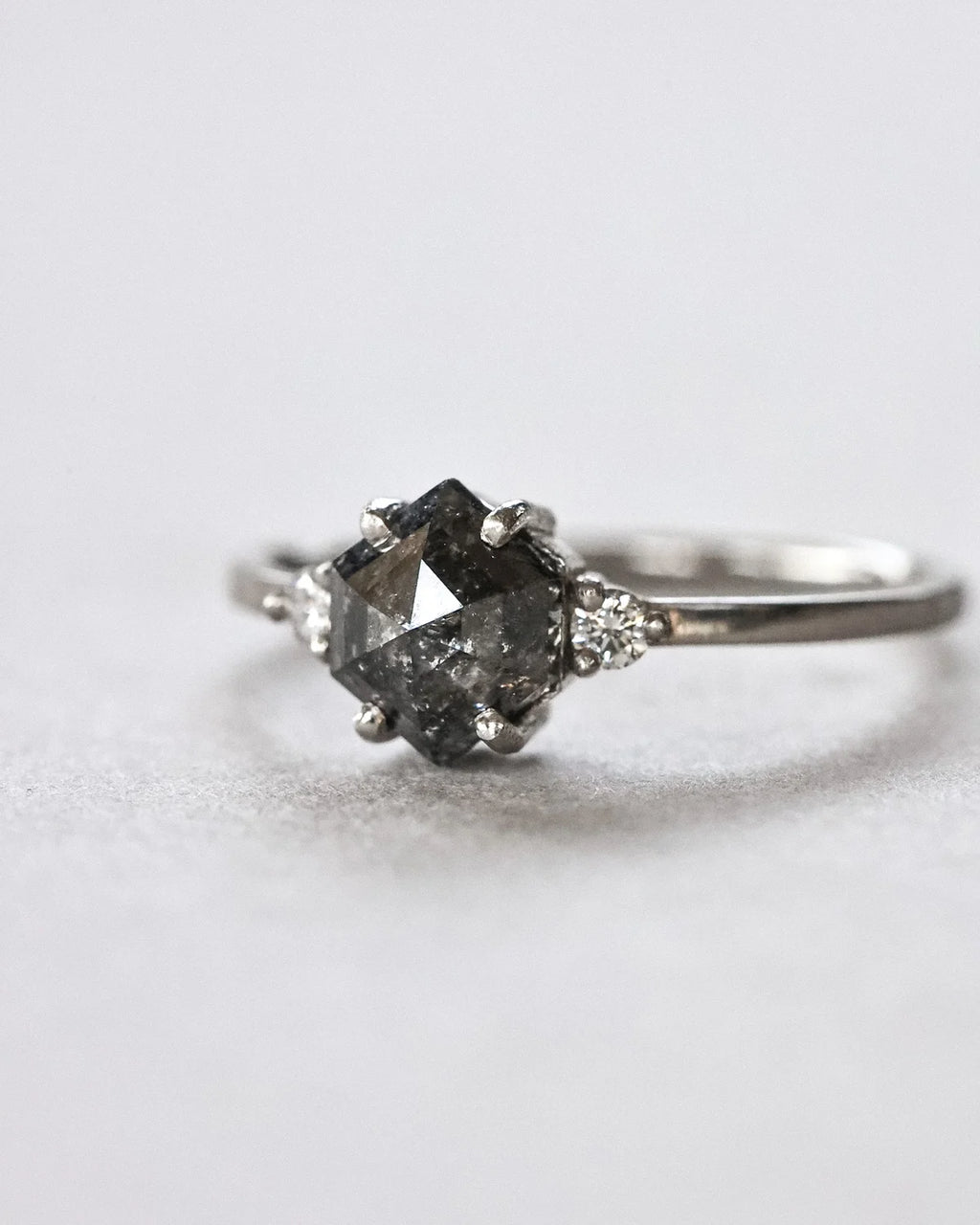 Platinum solitaire claw ring 
