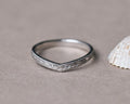 2mm olive leaf and milled edge wishbone wedding ring in platinum