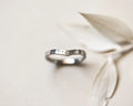 2mm platinum wishbone ring star set diamond V shape band