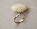 latin engraved wedding ring 18ct yellow gold 2mm flat court milled edge