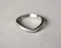 2mm milled edge wishbone ring in platinum