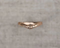 orange blossom engraved wishbone wedding ring 18ct rose gold 2.5mm milled edge