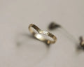 2mm olive leaf engraved wishbone ring in 18ct yellow gold