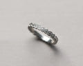 3mm platinum oak leaf wedding ring flat court carved band