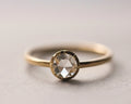  5mm rose-cut diamond solitaire ring in 18ct yellow gold