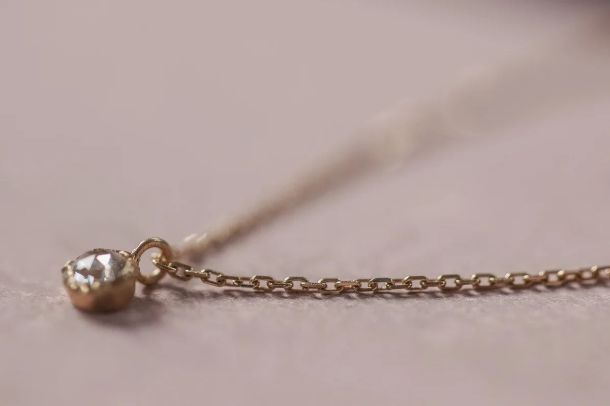 fine gold chain diamond necklace minimalist design