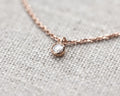 rose cut diamond necklace 18ct rose gold 3mm pendant faceted chain
