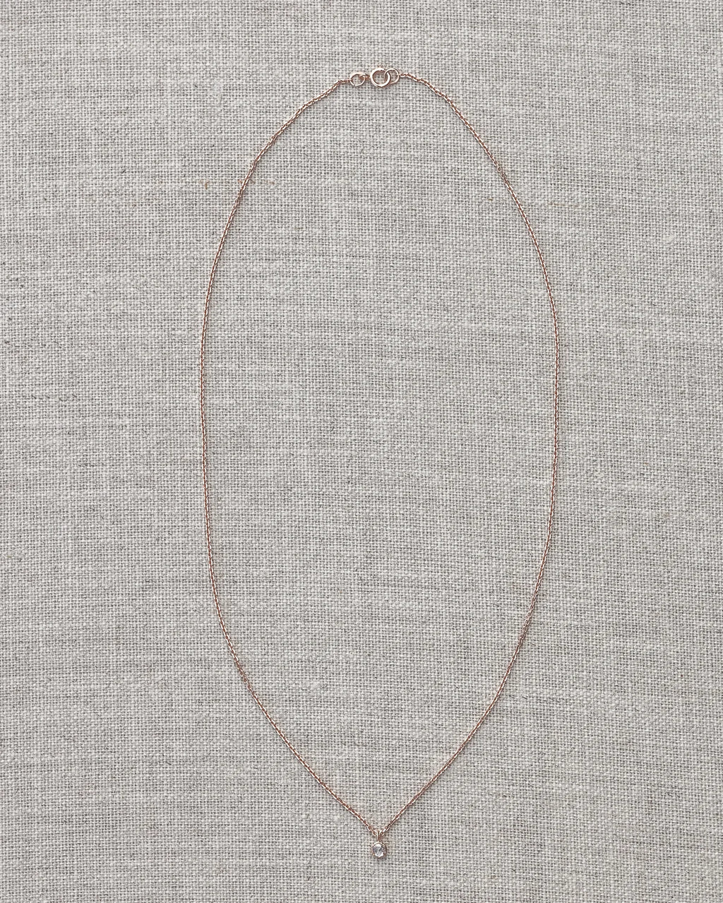 Rose-Cut Diamond Necklace in 18ct Rose Gold (3mm)