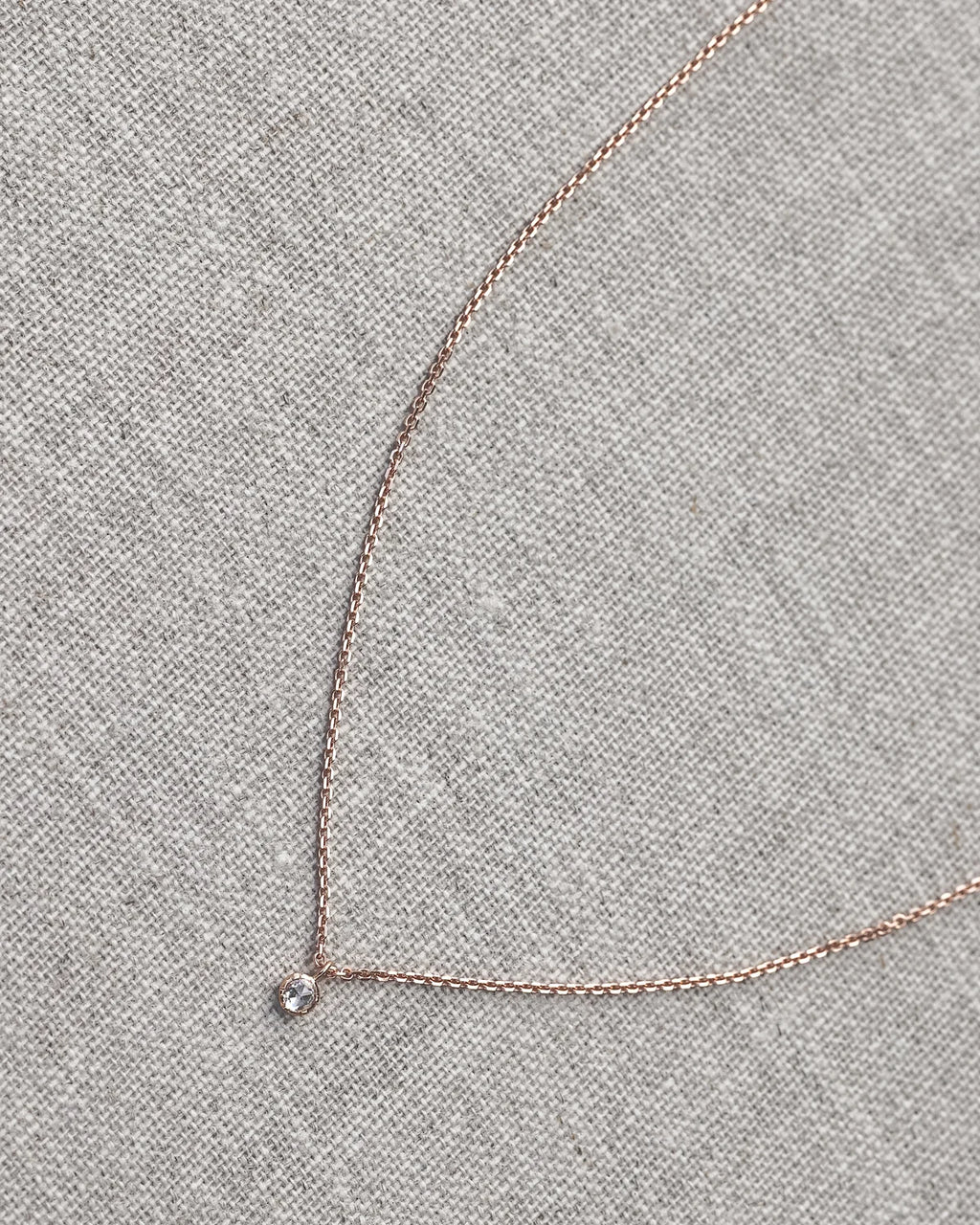 rose gold chaine rose cut diamond