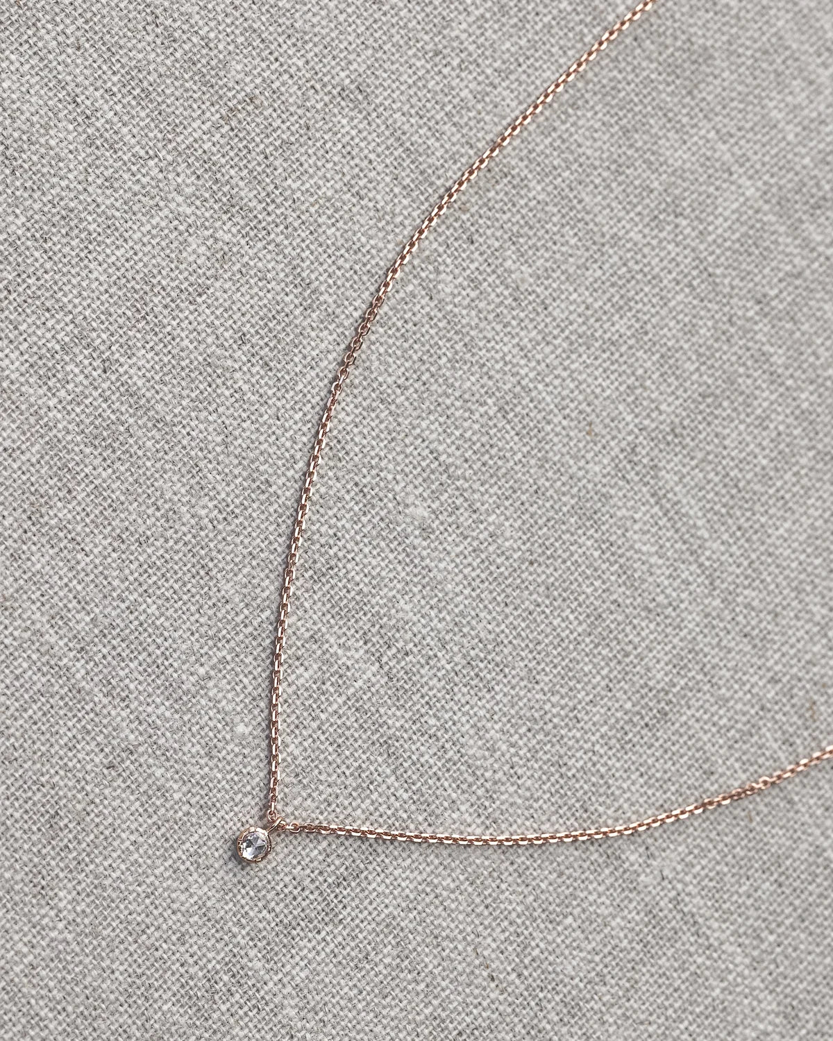 rose gold chaine rose cut diamond