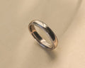 4mm milled edge court wedding ring in 18ct white gold