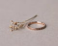 2mm horn texture flat court wedding ring in 18ct rose gold
