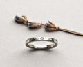 star set diamond wedding ring platinum 2mm flat court flush setting handmade London