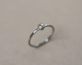 rose cut diamond ring milled edge setting platinum 3mm handmade London