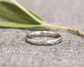 3mm olive leaf engraved wedding ring in platinum