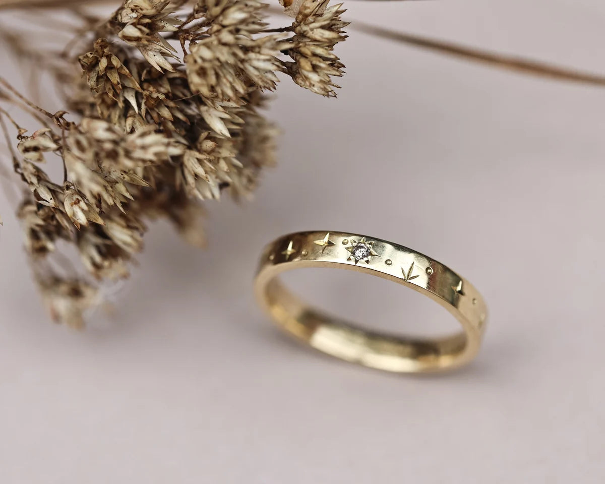 3mm Star Set Diamond Eternity Ring in 18ct Yellow Gold