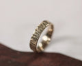 horn texture wedding ring 9ct gold 5mm flat court handmade London