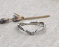 wishbone wedding ring flat court V shape handmade London